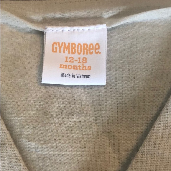 Gymboree tan linen Vest & Pant Set - 12-18mo - Picture 3 of 5